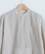 Brushed cotton embroidery＆tuckシリーズブラウス