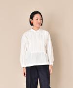 Brushed cotton embroidery＆tuckシリーズブラウス