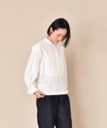 Brushed cotton embroidery＆tuckシリーズブラウス