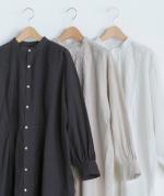 Brushed cotton embroidery＆tuckシリーズワンピース