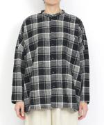 表起毛チェックワイドシャツ