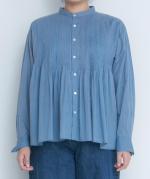 supima cotton ランダムタックブラウス