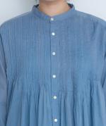 supima cotton ランダムタックブラウス
