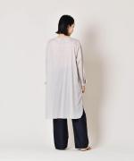 supima cotton ランダムタックロングブラウス