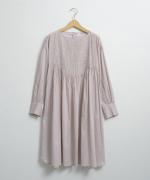 supima cotton ランダムタックロングブラウス