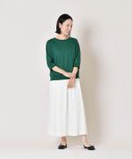 supima cotton ランダムタックスカート