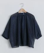 ドットコットンシフォンブラウス