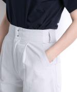コットン×和紙グログラン　ハイライズワイドパンツ