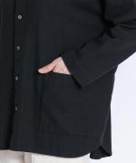 コットンリネン起毛　ワイドシャツ