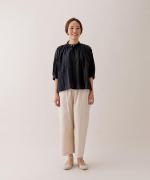 supima cotton ピンタックブラウス