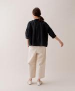 supima cotton ピンタックブラウス