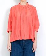 supima cotton ピンタックブラウス
