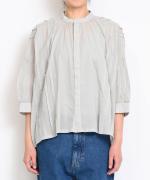 supima cotton ピンタックブラウス