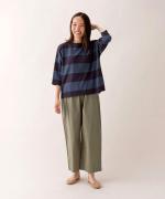 コットンツイル　イージーワイドパンツ