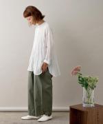 crinkled cotton silk ブラウス