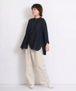 crinkled cotton silk ブラウス