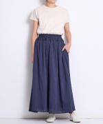 crinkled cotton silk スカート