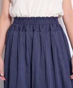 crinkled cotton silk スカート