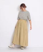 crinkled cotton silk スカート