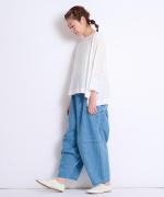 【ラストワン！】ドビー&ローン製品染め　ワイドブラウス