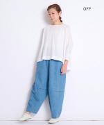 【ラストワン！】ドビー&ローン製品染め　ワイドブラウス