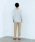 WOOLライクツイル センタープレステーパードパンツ