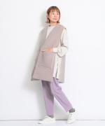 WOOLライクツイル センタープレステーパードパンツ