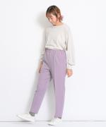 WOOLライクツイル センタープレステーパードパンツ