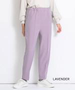 WOOLライクツイル センタープレステーパードパンツ
