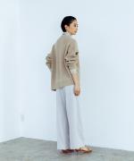 WOOLライクツイル センタープレスワイドパンツ