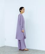 WOOLライクツイル センタープレスワイドパンツ