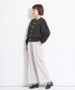 WOOLライクツイル センタープレスワイドパンツ