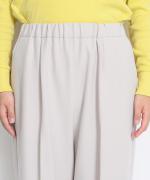 WOOLライクツイル センタープレスワイドパンツ