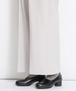 WOOLライクツイル センタープレスワイドパンツ