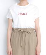 キャトルコットンロゴプリントＴシャツ
