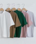 トロワ天竺ドルマンハイネックＴシャツ