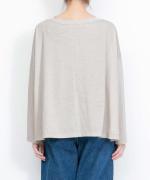 クレール天竺　フレアーボートネックＴシャツ