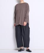 シルケット天竺　バックヘンリープルオーバー