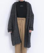 ブークレニット　フードロングコート