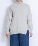 dailyコットン　ハイネックプルオーバー
