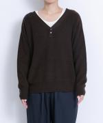 ウールブレンドヤーン　2wayプルオーバー