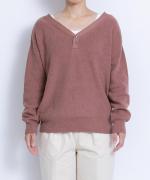 ウールブレンドヤーン　2wayプルオーバー