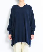 【ラストワン！】カシミーウール　Vネックワイドプルオーバー