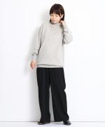 ウールブレンド レイヤード風プルオーバー