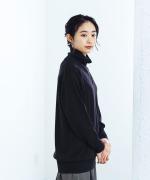 ウールブレンド レイヤード風プルオーバー