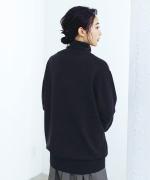 ウールブレンド レイヤード風プルオーバー