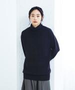 ウールブレンド レイヤード風プルオーバー