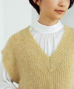 Fluffy knit ベスト