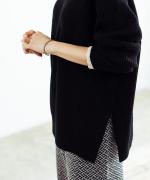 バルキーヤーンXモヘヤ 端レースプルオーバー