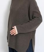 バルキーヤーンXモヘヤ 端レースプルオーバー